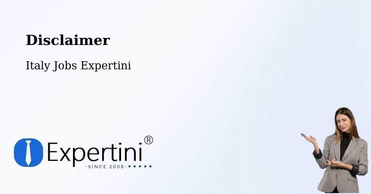 Disclaimer – Fanna - Italy Jobs Expertini