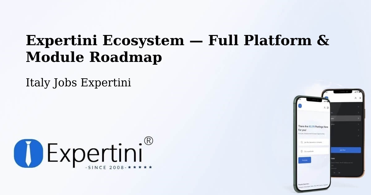 Expertini Ecosystem — Full Platform & Module Roadmap – Fanna